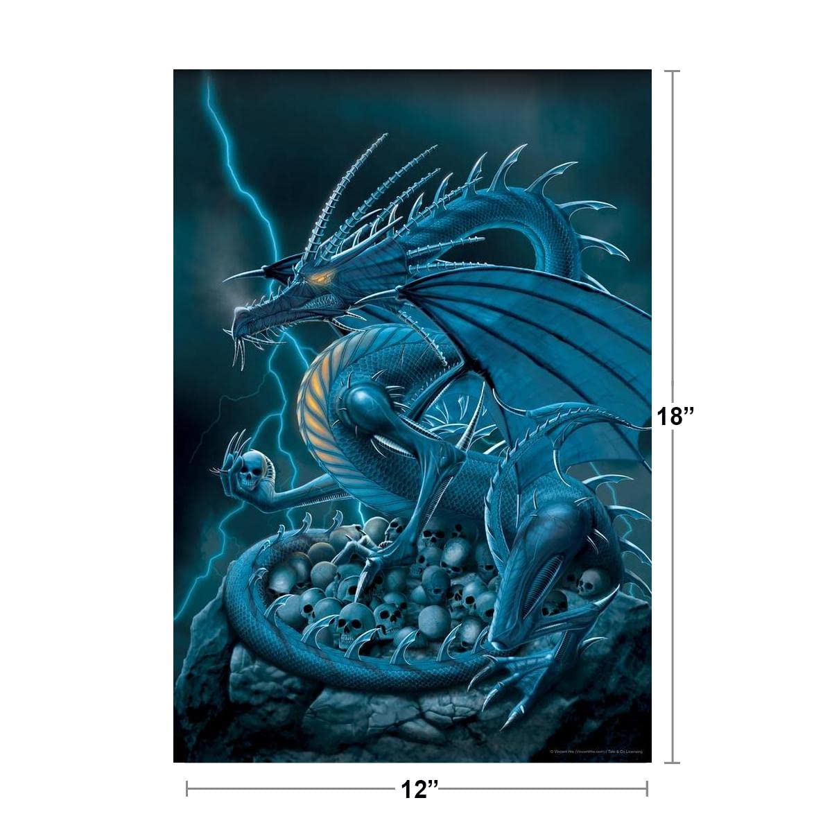 Amazon.com: Abolisher Blue Dragon Human Skull Nest by Vincent Hie